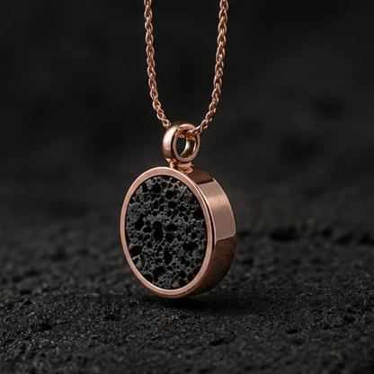 Collier avec pierre volcanique